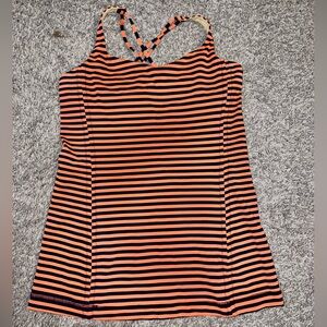 Lululemon Athletica Free To Be Tank  Light Flare Inkwell Orange Navy Blue